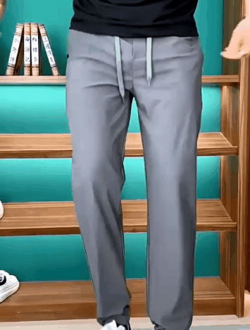 Iván-Pantalones deportivos de seda y lana