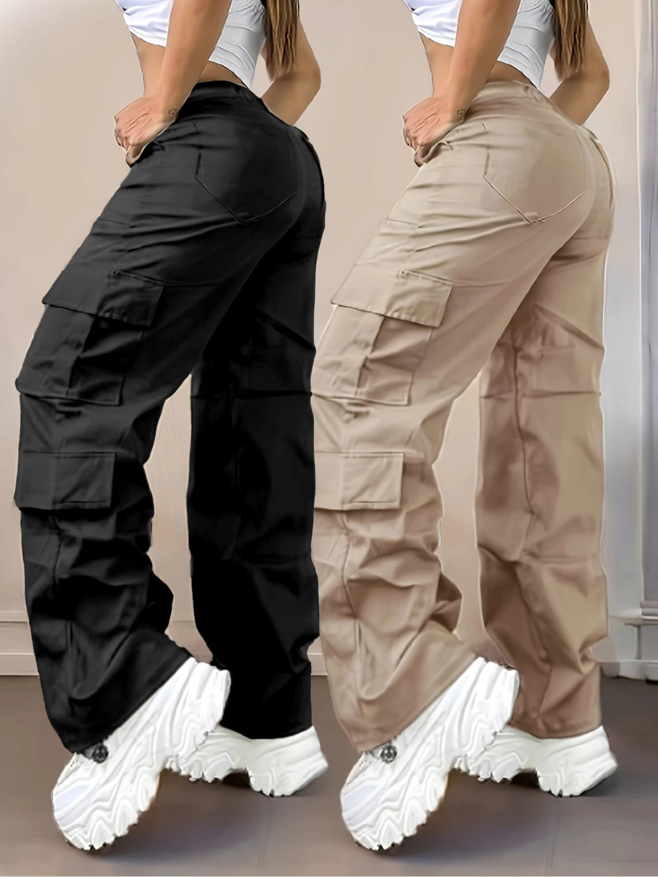 Silvia-Pantalones Cargo de Mujer, Estilo Nuevo de Primavera 2026