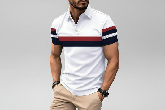 Adán-Polo clásico Elegante para vestir