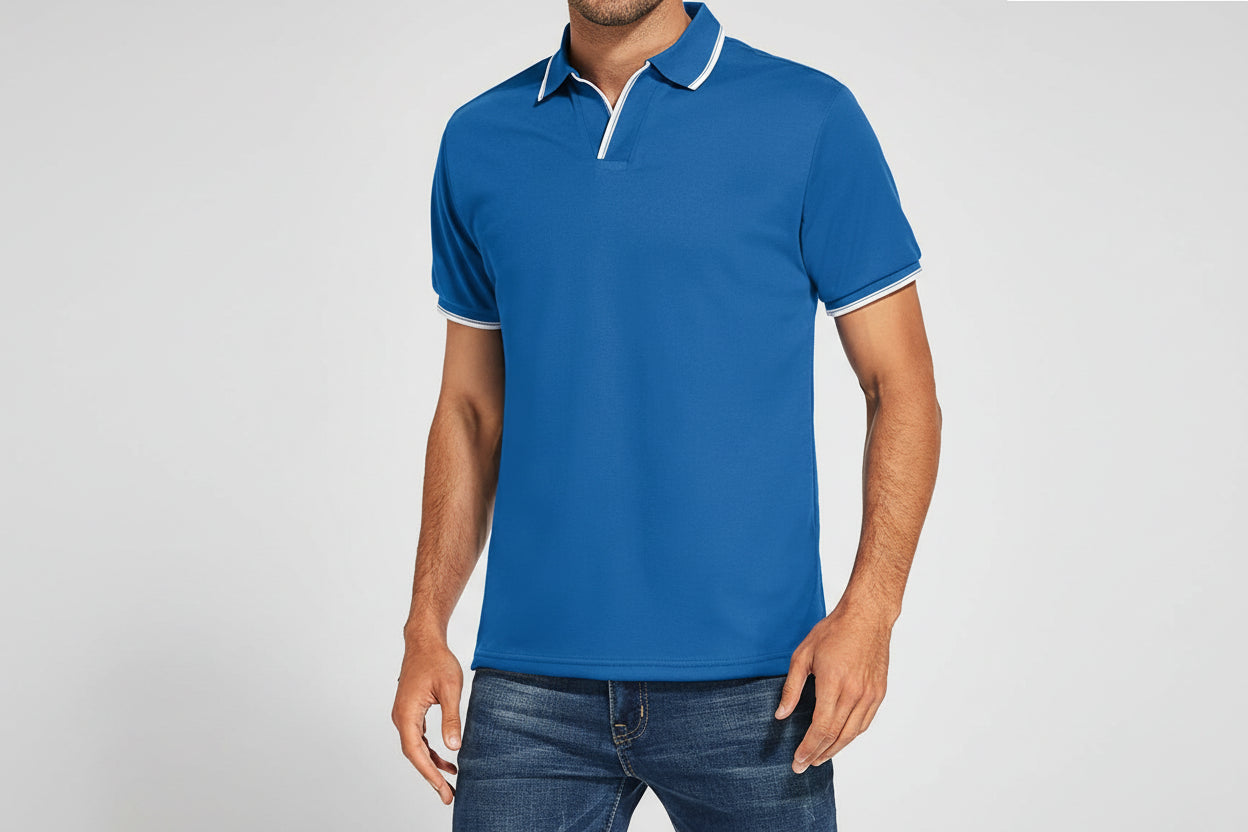 Aaron-Polo deportivo, informal, totalmente transpirable.