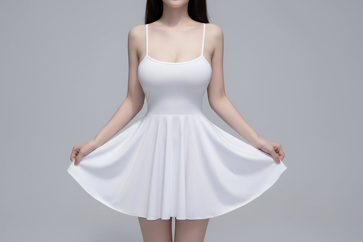 Alba-Mini vestido plisado sexi para mujer