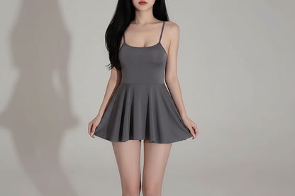 Alba-Mini vestido plisado sexi para mujer