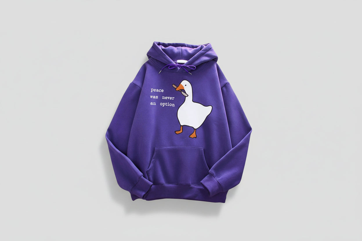 Guillermo-Sudadera Casual con estampado: Peace was never an option