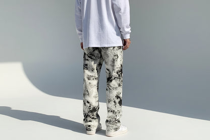 Main-Pantalones anchos con manchas Unisex