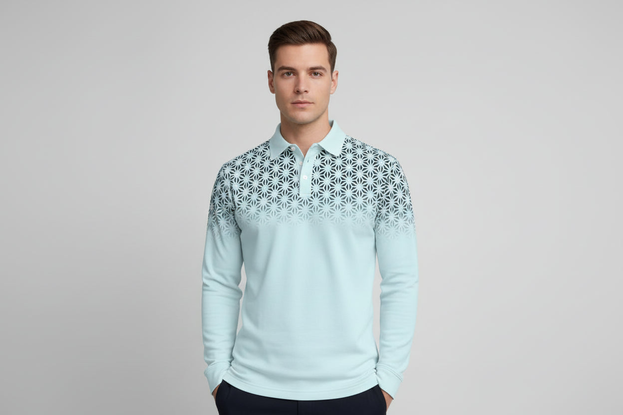 Adonis-Polo informal, con estampado de Soles