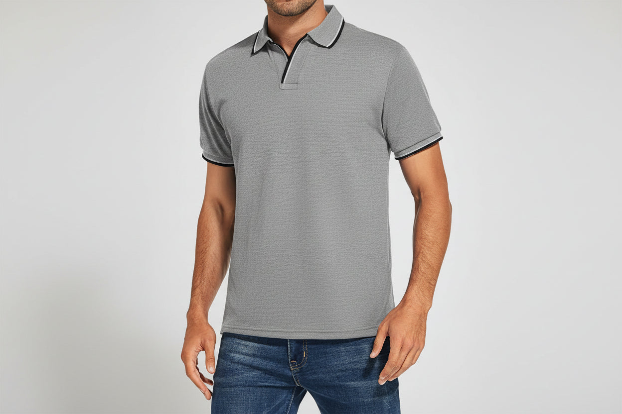 Aaron-Polo deportivo, informal, totalmente transpirable.