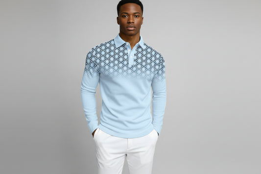 Adonis-Polo informal, con estampado de Soles