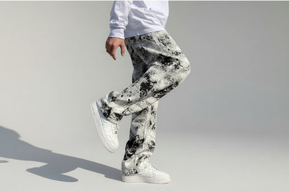 Main-Pantalones anchos con manchas Unisex