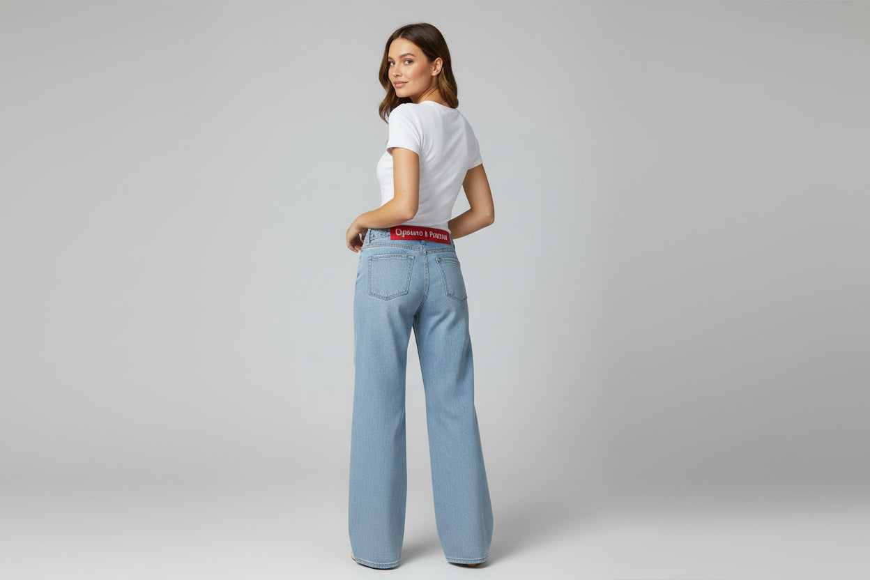 Valentina-Pantalones vaqueros Y2K para mujer, Vaqueros holgados con estampado de estrellas