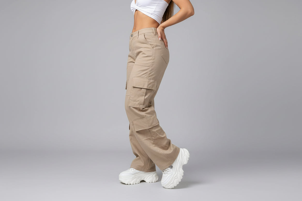 Silvia-Pantalones Cargo de Mujer, Estilo Nuevo de Primavera 2026