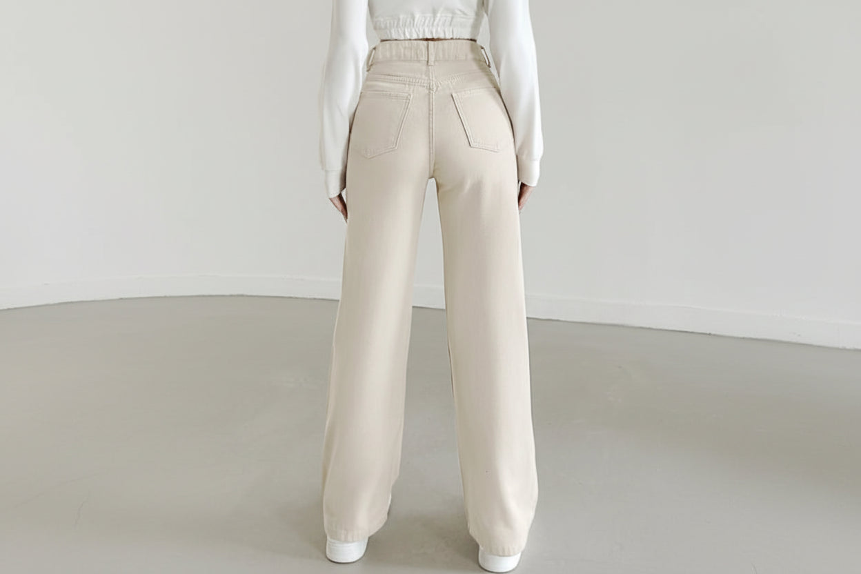 Aitana-Vaqueros de otoño para mujer, pierna recta, corte ajustado