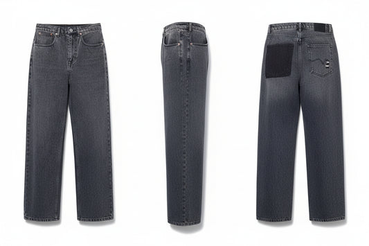 Carmen-Jeans para mujer, cintura alta cremallera mosca rasgada desgastado Patchwork casual Pantalones rectos