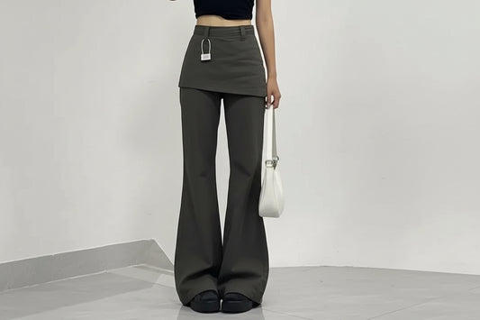 Lola-Pantalones vaqueros acampanados de cintura alta, Retro verdes Y2K