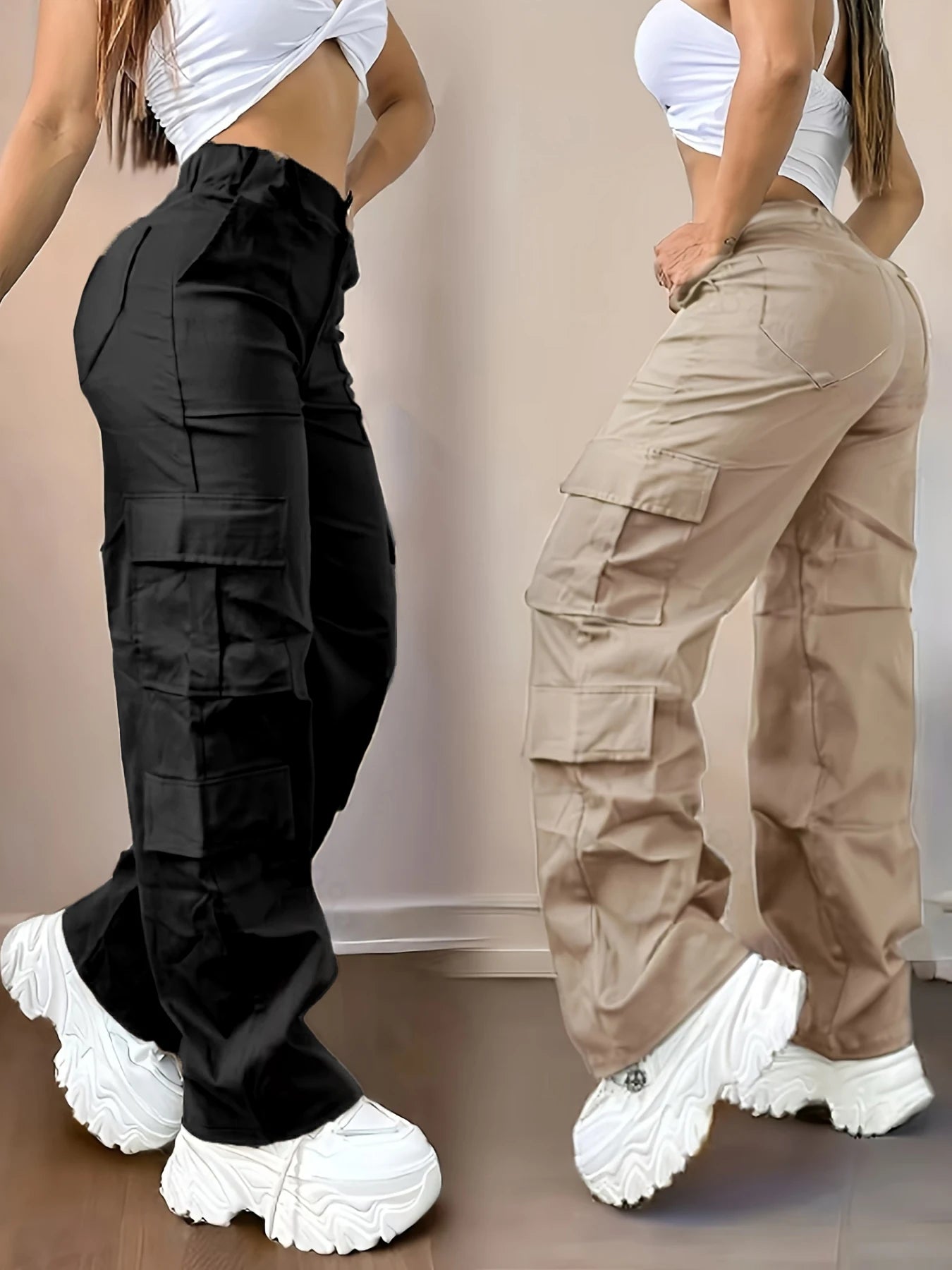 Silvia-Pantalones Cargo de Mujer, Estilo Nuevo de Primavera 2026