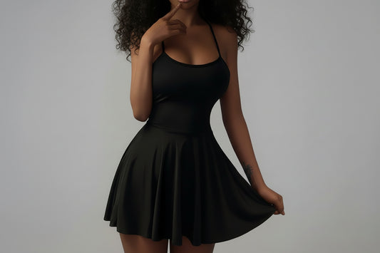 Alba-Mini vestido plisado sexi para mujer