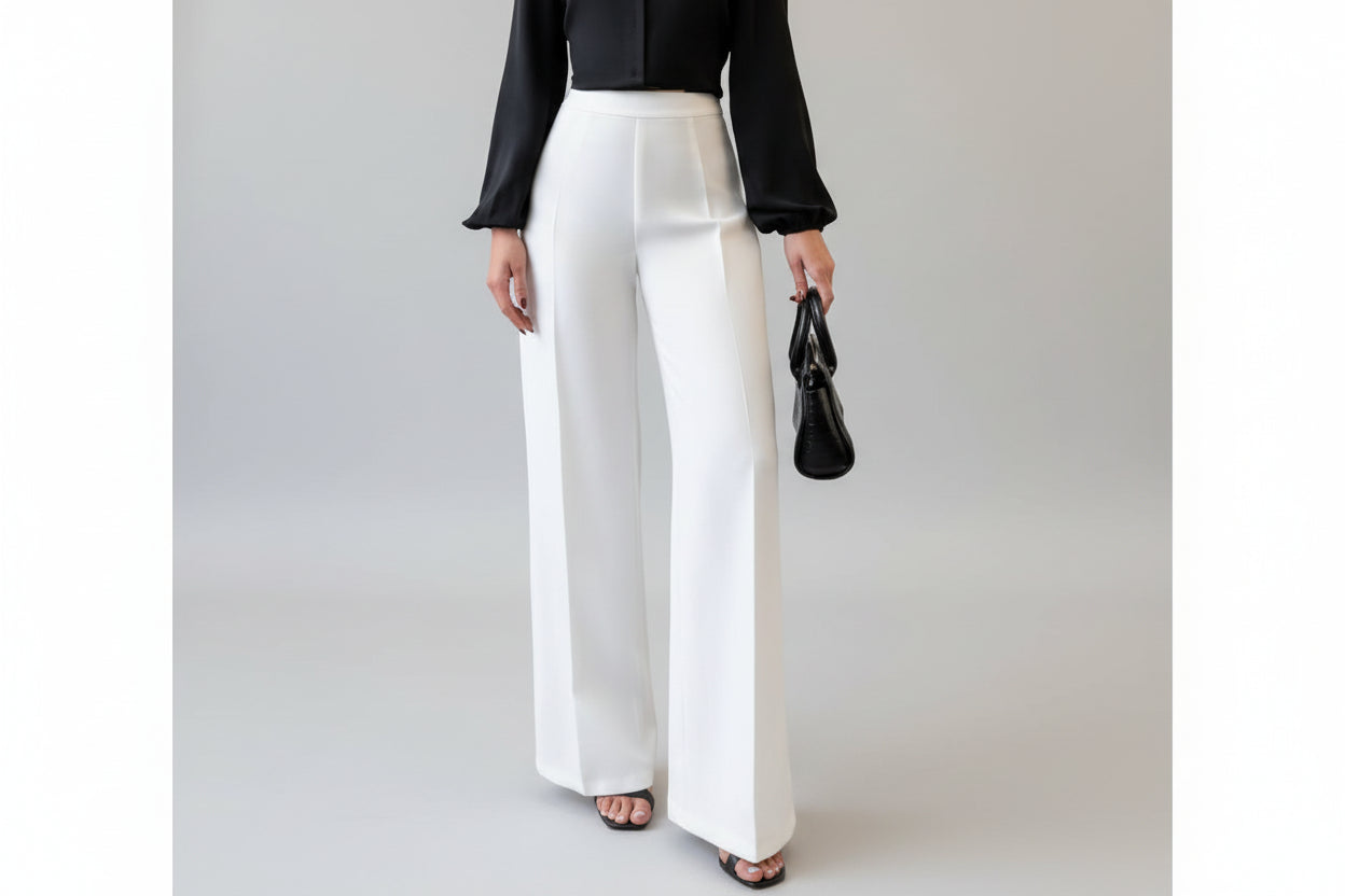 Jésica- Pantalones de traje de mujer con cintura alta