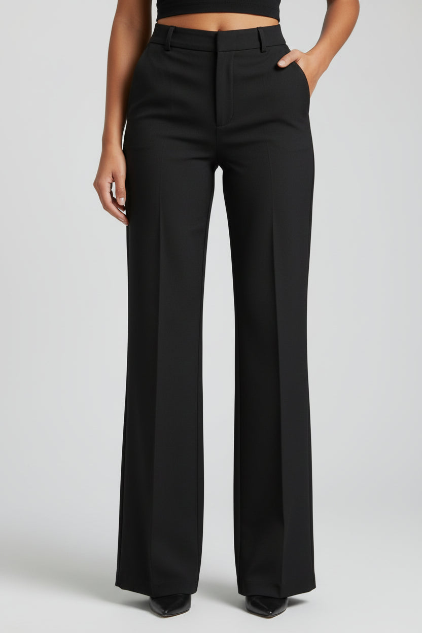 Jésica- Pantalones de traje de mujer con cintura alta