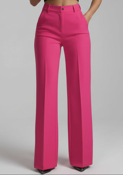 Jésica- Pantalones de traje de mujer con cintura alta