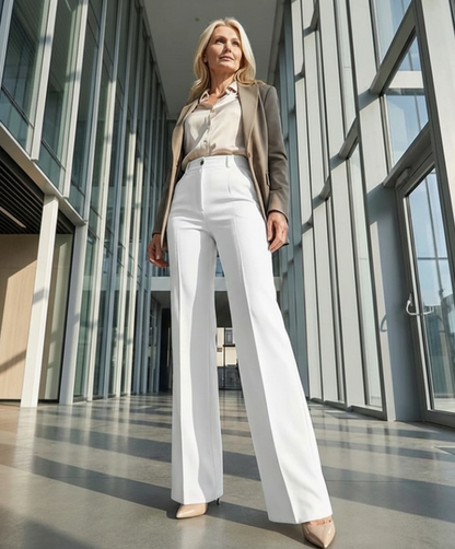 Jésica- Pantalones de traje de mujer con cintura alta