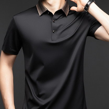 Ramiro-Camiseta de manga corta con cuello camisero para hombre, estilo informal de negocios.