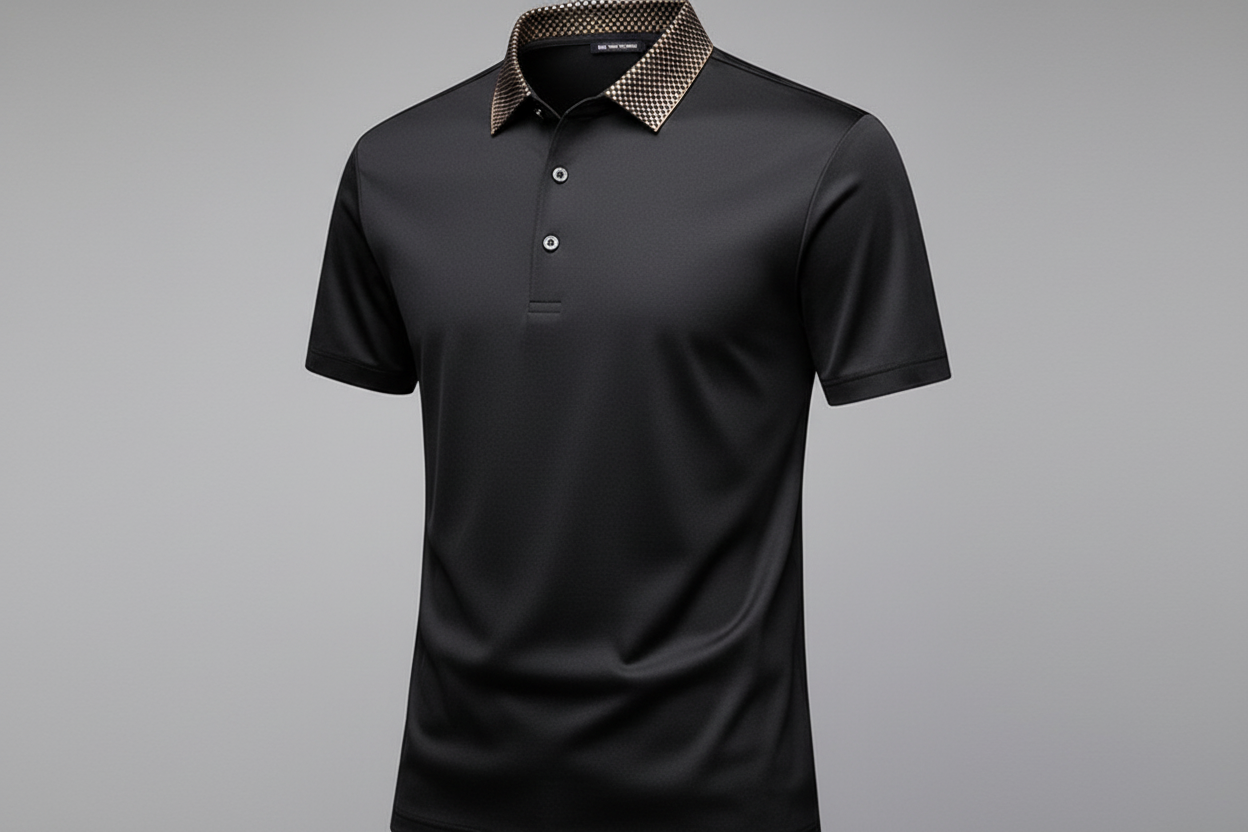 Ramiro-Camiseta de manga corta con cuello camisero para hombre, estilo informal de negocios.