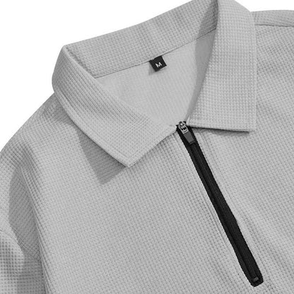 Raul-Conjunto de punto gofrado para hombre: sudadera y pantalón recto