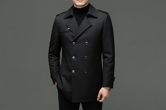 Juan-Abrigo de hombre de longitud media con chaqueta interior desmontable