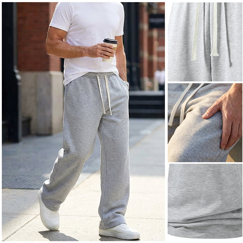 Fede-Pantalones informales para hombre de corte holgado, con práctico cordón ajustable.