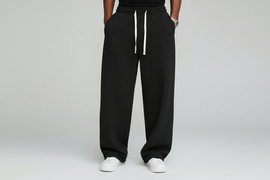 Fede-Pantalones informales para hombre de corte holgado, con práctico cordón ajustable.